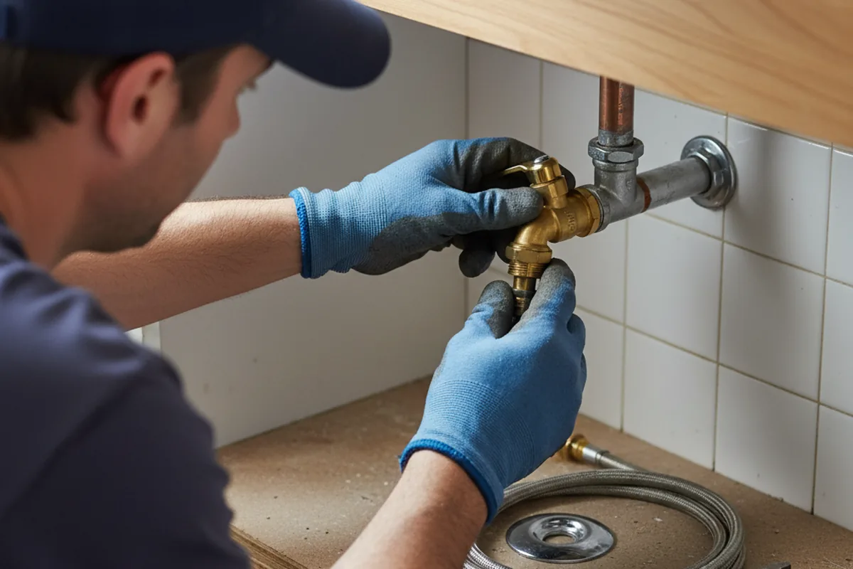 Shutoff valve and fitting work during Emergency Plumbing in Palm Harbor